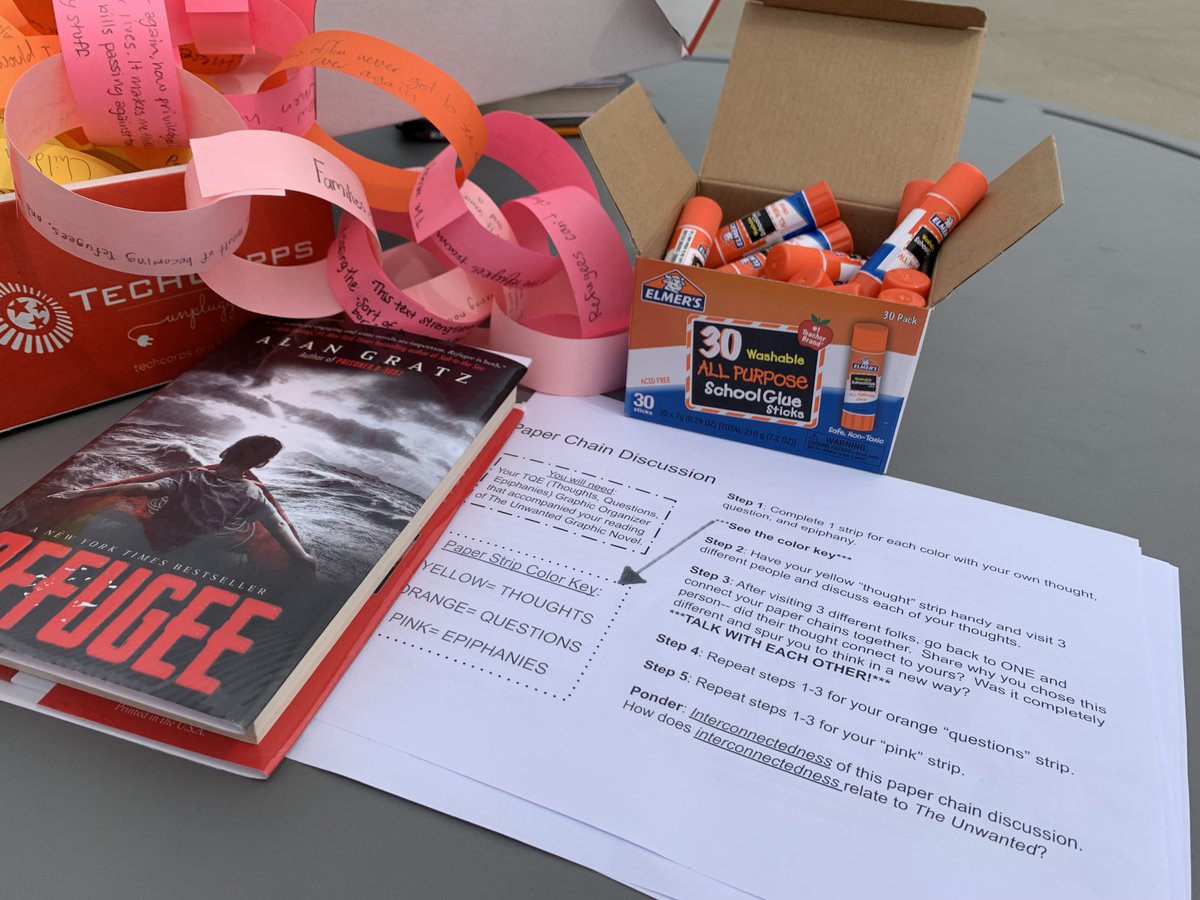 NRCSRangers's tweet photo. #FeedGoodFriday
Today Mrs. Koehler's 8th grade Honors ELA @NRAC3_8 participated in a Paper Chain Discussion/Experiment that visually demonstrated how interconnectedness influences character development and common themes in multiple novels students are currently reading. https://t.co/zOnpfCDoxr