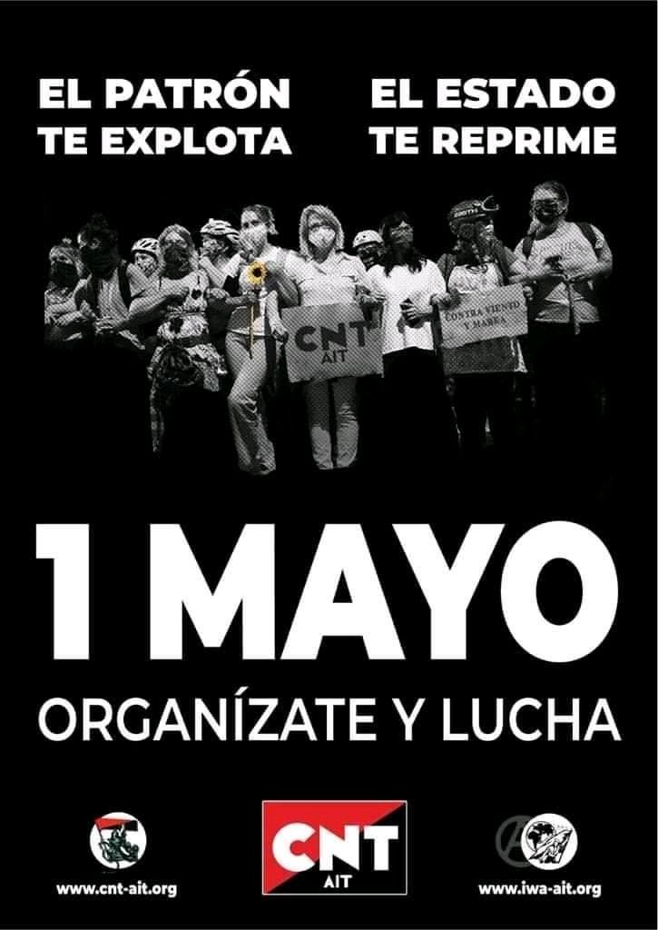 AitGijon's tweet photo. Primero de mayo || El patrón nos explota. El Estado nos reprime.

🔴⚫️ ¡Organízate entre iguales y lucha! #CNT #AIT iwa-ait #primerodemayo #1Mayo

https://t.co/DWHJkyn8rS https://t.co/vEUHTu1aQI