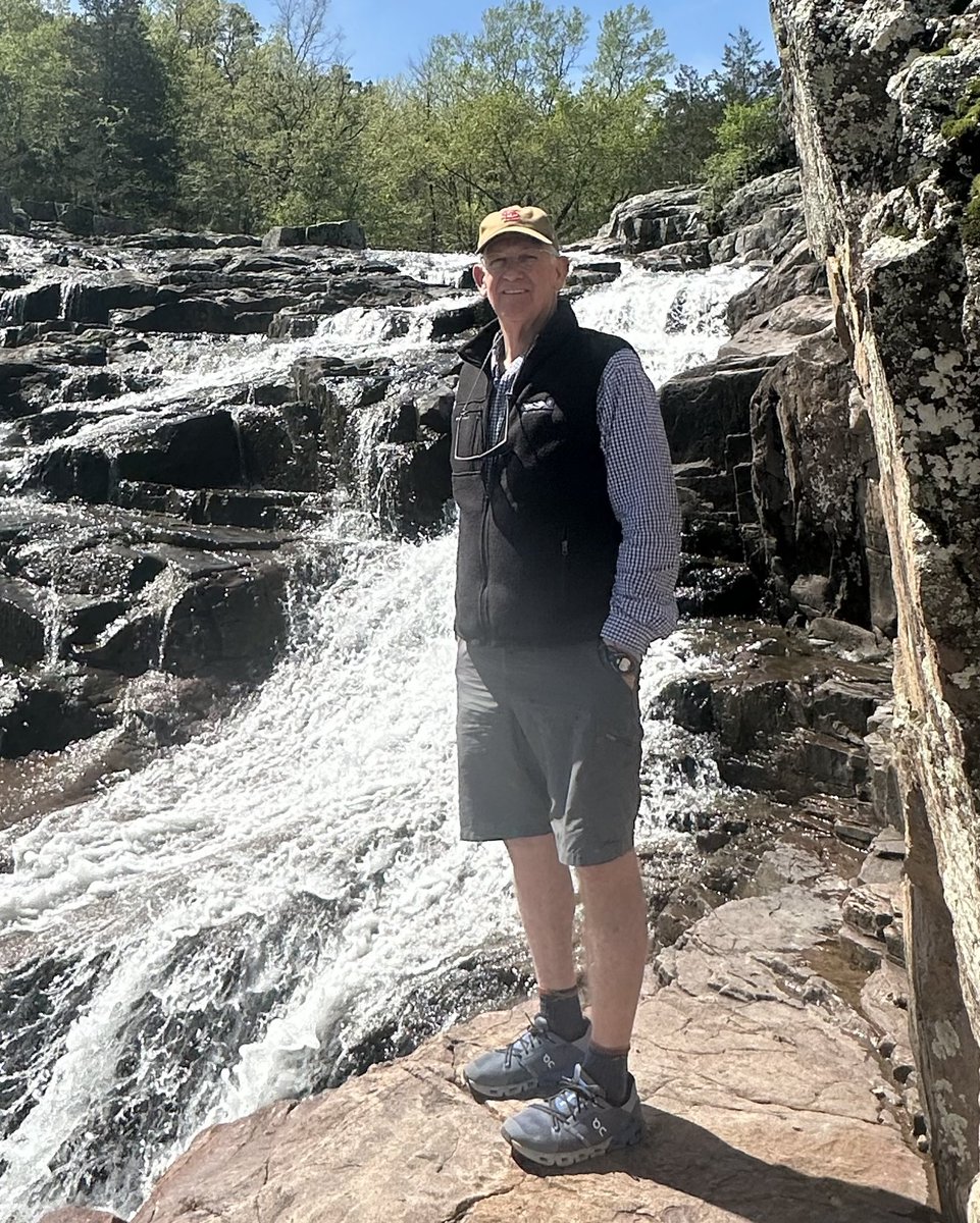 April morning hike at Rocky Falls downstream from Echo Bluff State Park.