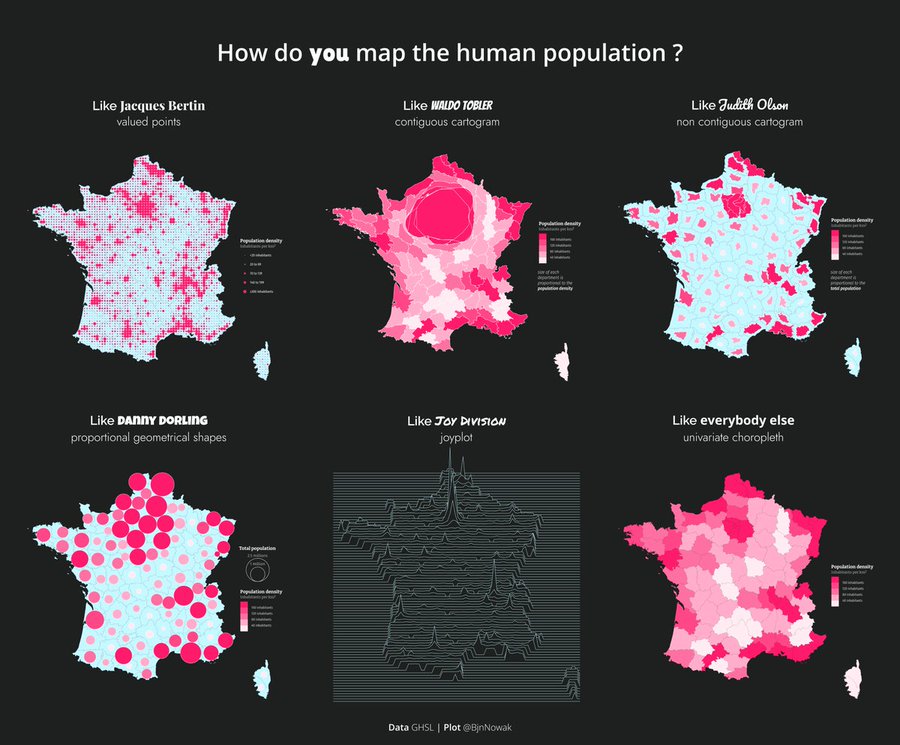 These are various ways of population mapping #gischat #GIS #planner2023 #planning #urban design