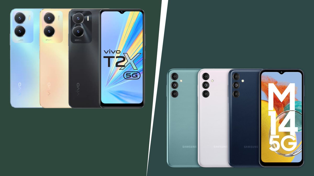 Vivo T2x 5G and Samsung Galaxy M14 5G are now available for purchase in India.

#VivoT2x or #SamsungGalaxyM14 
Which one would you pick?