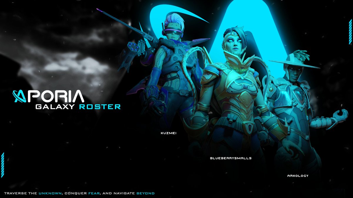 AporiaGG's tweet photo. We are proud to announce one of our new main rosters for the @PlayApexEsports scene!  

🛰️Roster Transmission Intercepted!  
🔵 @BlueberrySmalls - Team Captain | IGL
⚪️ @Arkology_ - Support
🔵 @Kuzmei - Fragger

///: Welcome to Aporia! #AporiaBeyond🚀 https://t.co/zIx4SLA4Wu