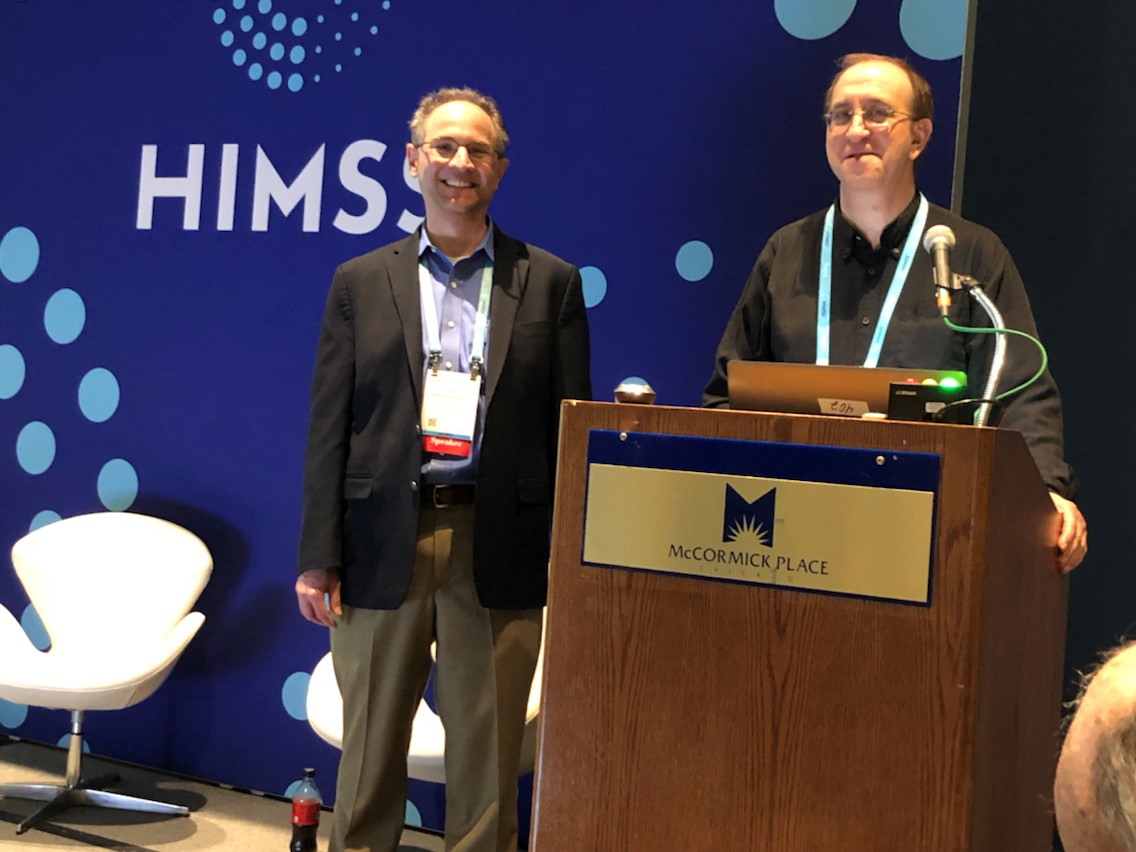 HowardStrasberg's tweet photo. I was honored to join Robert Jenders today at #HIMSS23 to talk about the latest CDS standards. https://t.co/a8R7GT1YJf