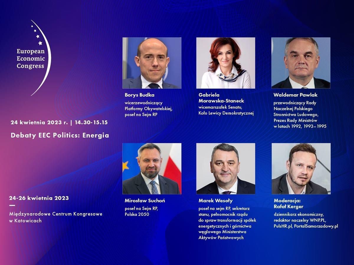 Już w poniedziałek wezmę udział w debacie EEC politics: Energia na Europejskim kongresie ekonomicznym.
