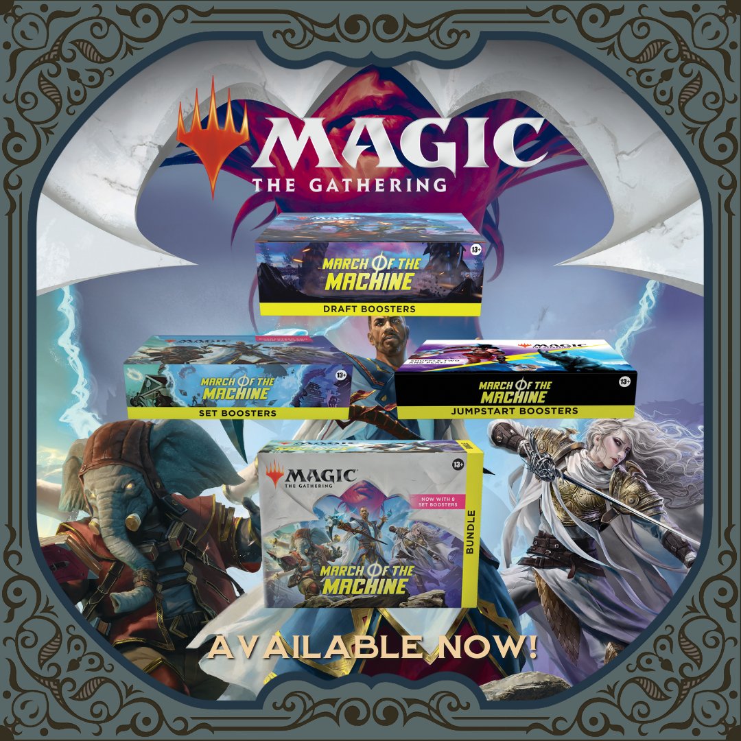FableHobby's tweet image. Happy Release Day, planeswalkers! 🥳

The new Magic: the Gathering set, March of the Machine is already AVAILABLE at Fable Hobby! 🤎

👉 Browse our store today and get NOW your Set, Drafts, Jumpstart Booster Boxes, Booster Packs and Bundle to enhance your MTG card collection!
