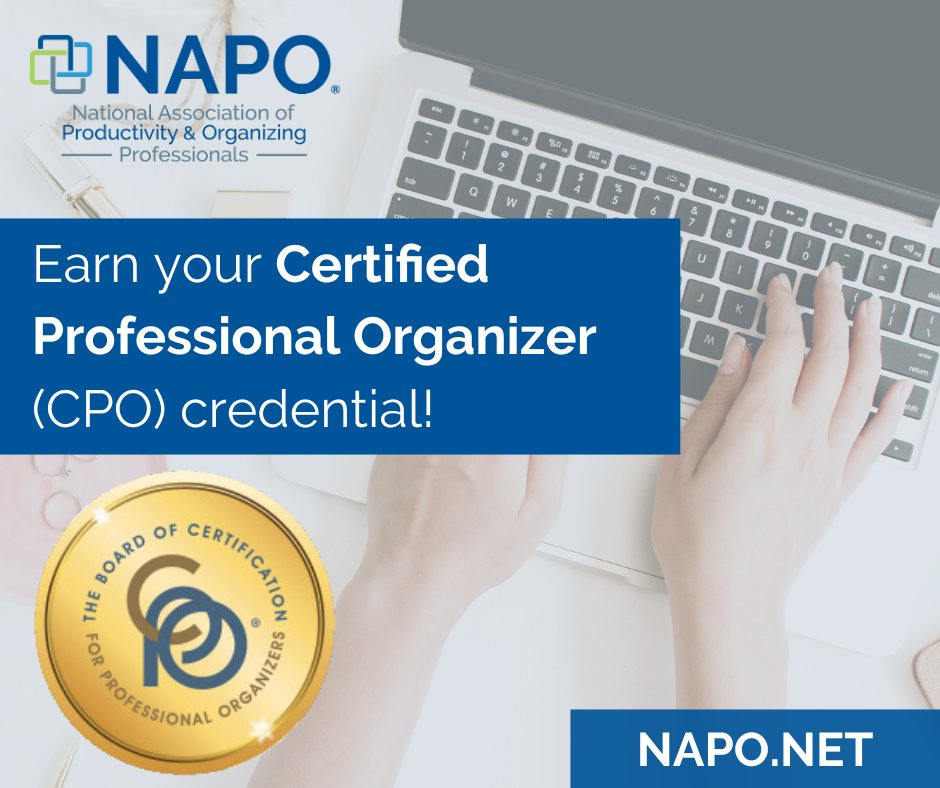 Attain instant #credibility with your clients, differentiate yourself from the competition, and demonstrate that you are on the cutting edge of your industry by earning a Certified Professional Organizer (CPO) credential! 

Learn more here: napo.net/page/certifica…
