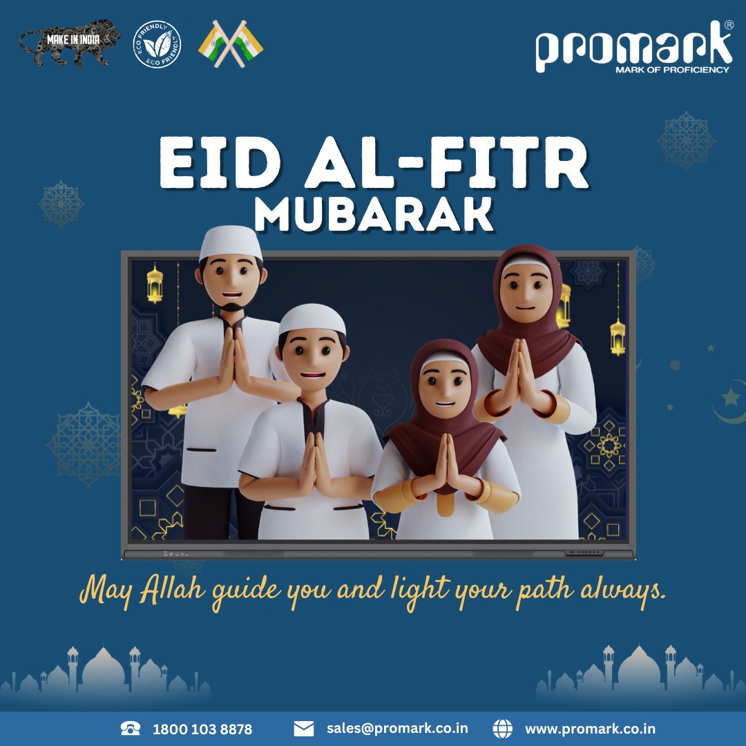 PromarkLimited's tweet photo. May Allah open the doors of happiness and prosperity for you all. Eid Mubarak to you all. Enjoy a blessed time during this Eid.

.

.

.

#promark #Eid #eidmubharak #festival #interactiveflatpanels #ramadan #idulfitri2023 #mohali https://t.co/PVEnyu0Hfx