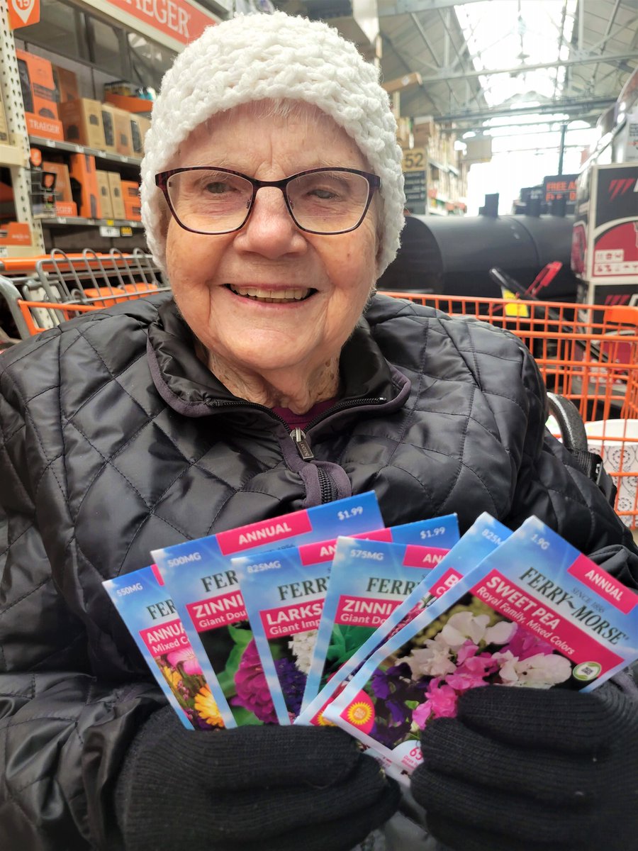 ShelbyCrossing's tweet photo. Snow can't stop us from adding Color to our Campus! Our residents braved the spring snow to pick out the perfect seeds and decorations for our gardens. We can't wait to see these vibrant flowers and delicious herbs bloom. 🌺🌿 #CampusInColor #CommunityGarden #trilogyliving https://t.co/lOW7JmsrF3