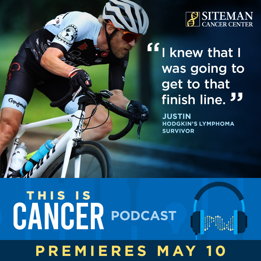 SitemanCenter's tweet photo. This is Cancer, our new podcast, shares the emotional &amp; uplifting stories of patients who have received life-changing care at Siteman. @WUSTLmed experts also join us to discuss advances in cancer care.
 
Tune in on May 10 for the pilot &amp; Episode 1 on all podcast platforms! https://t.co/jYNv3PVZor