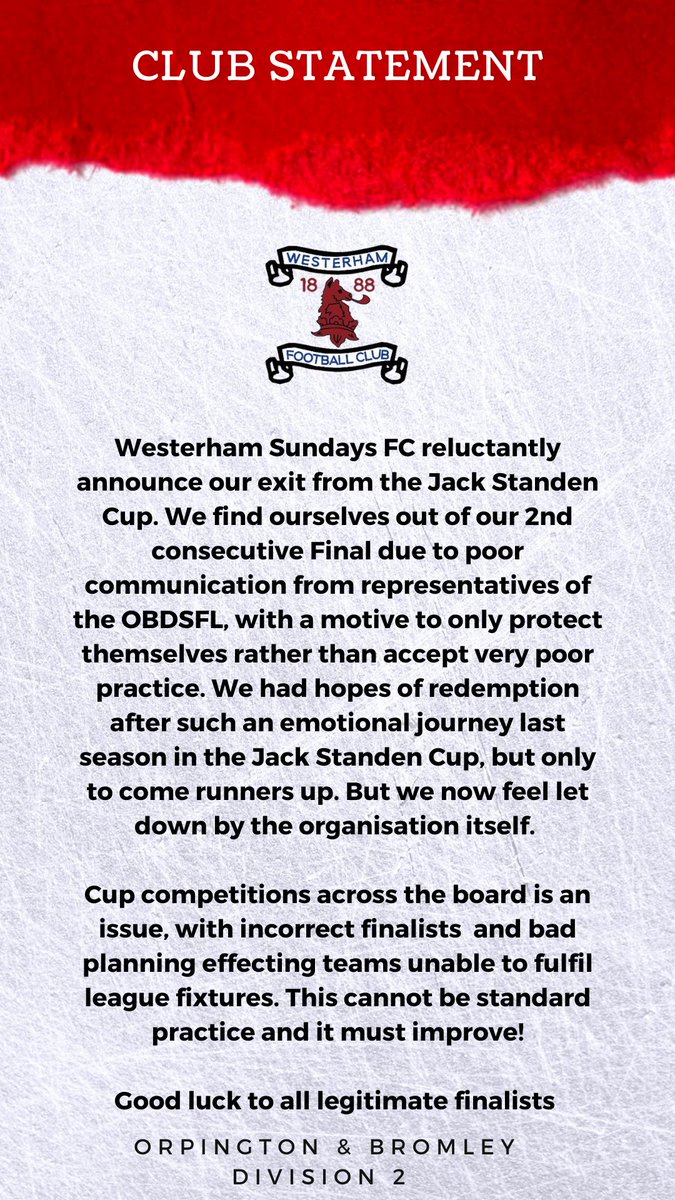 CLUB STATEMENT: