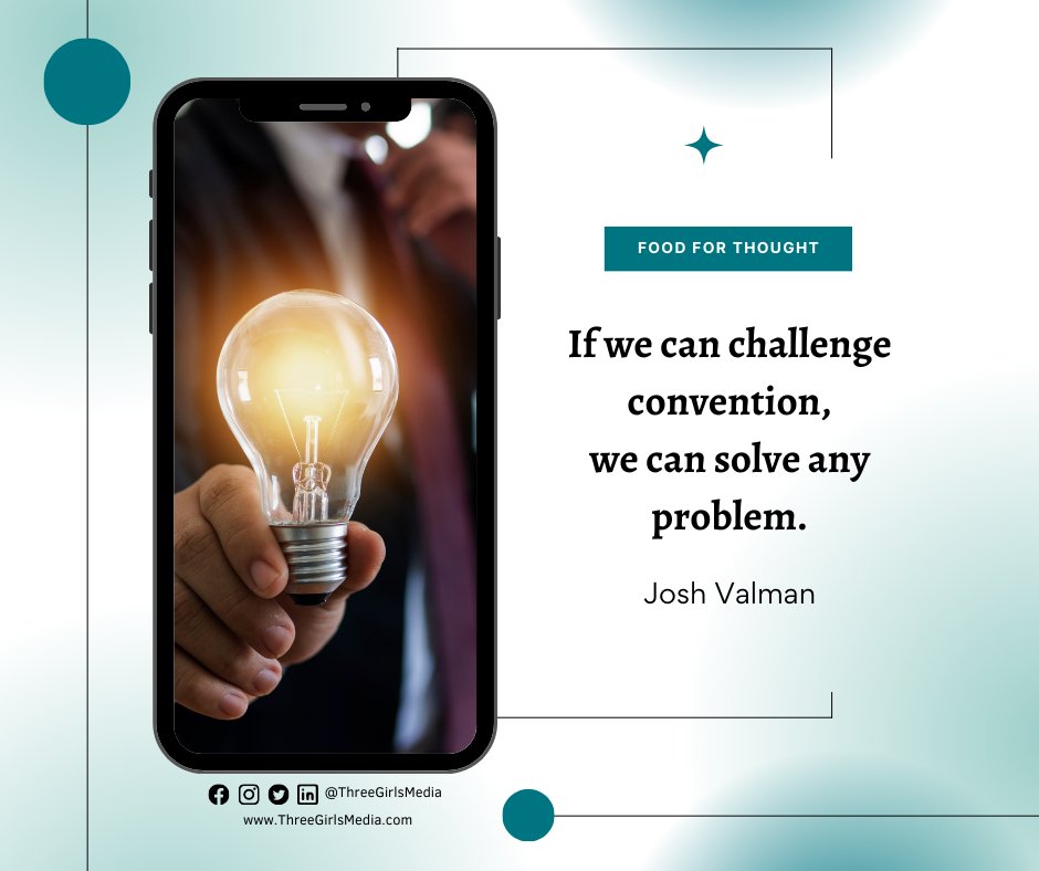 We all have unique ideas, so don't be afraid to bring them to the table! Creative team collaboration is key to solving any problem.

#ThinkingDifferently #SuccessMindset