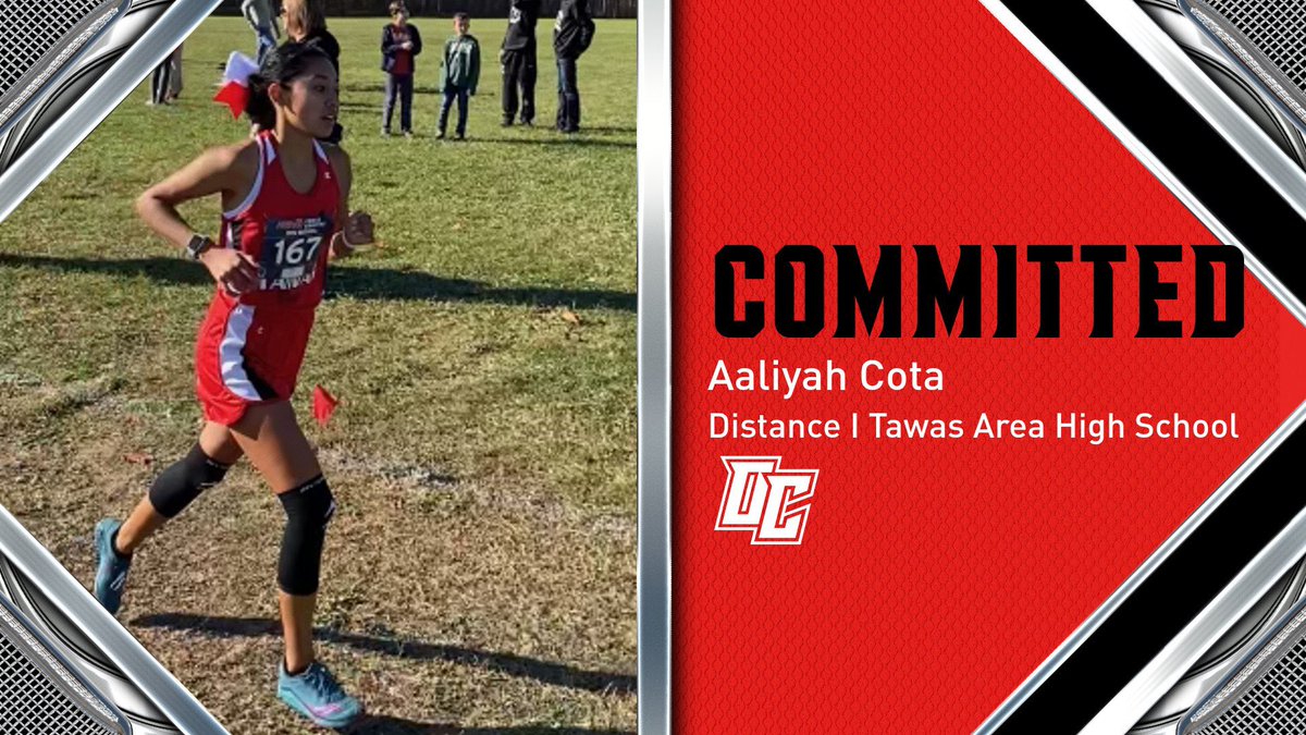 UOlivetXCTF's tweet photo. We would like to welcome Aaliyah Cota from Tawas City, MI to the Olivet Track Family. Aaliyah will be a big contributor in the distance events. Go Comets‼️☄️
#GoComets #StrongerThanMost #RunninComets https://t.co/KH2UXiVNR7