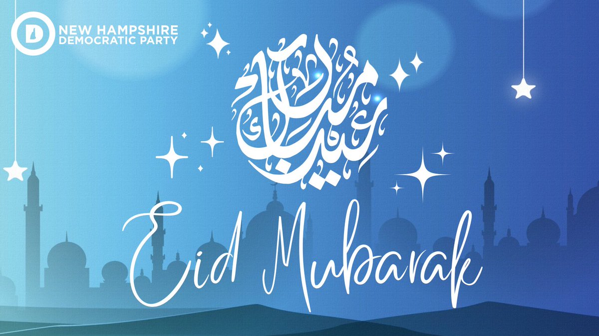 NHDems's tweet photo. 🌙 Eid Mubarak to all our Muslim friends and neighbors in New Hampshire and beyond!

May this special day of reflection, unity, and compassion bring peace and happiness to you and your loved ones!  #EidMubarak #NHPolitics https://t.co/TbCloHuMks