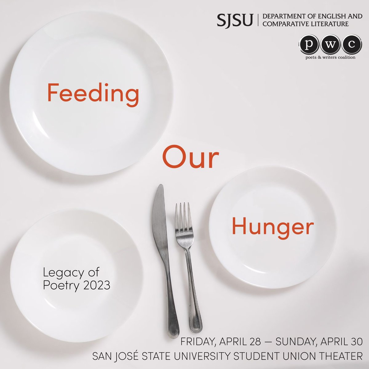 This event is coming soon! Stay tuned for more event details & click this link to reserve a spot to this FREE event!💻

sjsu.edu/legacyofpoetry…

#poetryfestival
#LOP23 #FeedingOurHungerwithPoetry
#SJSULegacyofPoetry
#SJEvent
