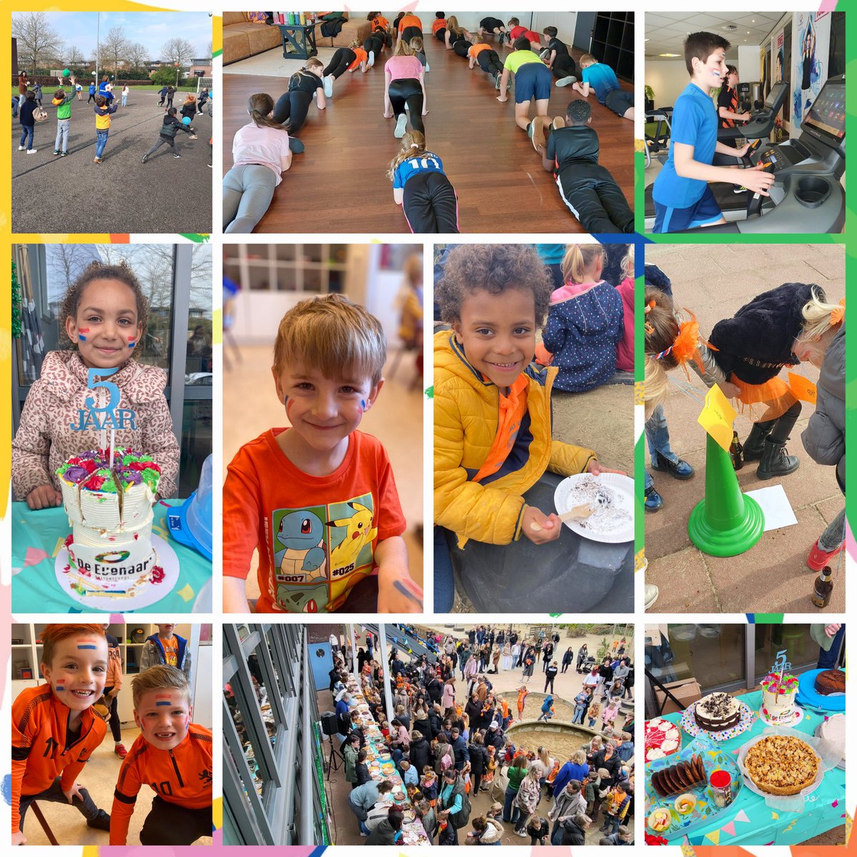 BSDeEvenaar's tweet photo. Een prachtige dag met een gouden randje! #huldeaandehulpouders #endebakouders #koningsspelen #5jarigbestaan @SAAMscholen #feestje #wedoenhetsamen https://t.co/9fmB5uWPMj