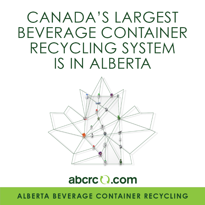 RecycleABCRC's tweet photo. Alberta Beverage Container Recycling Corporation operates the largest beverage container system in Canada, helping to divert billions of recyclable beverage containers from our landfills annually.
 
#RecycleEveryBeverageContainer