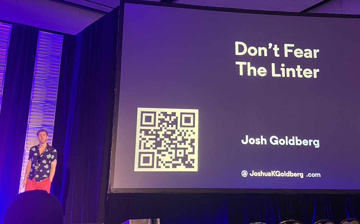 luisrivas_io's tweet image. 🚀 Stellar ⁦@ReactMiamiConf⁩ talk on #ESLint + #React + #TypeScript! By ⁦@JoshuaKGoldberg⁩ 💻