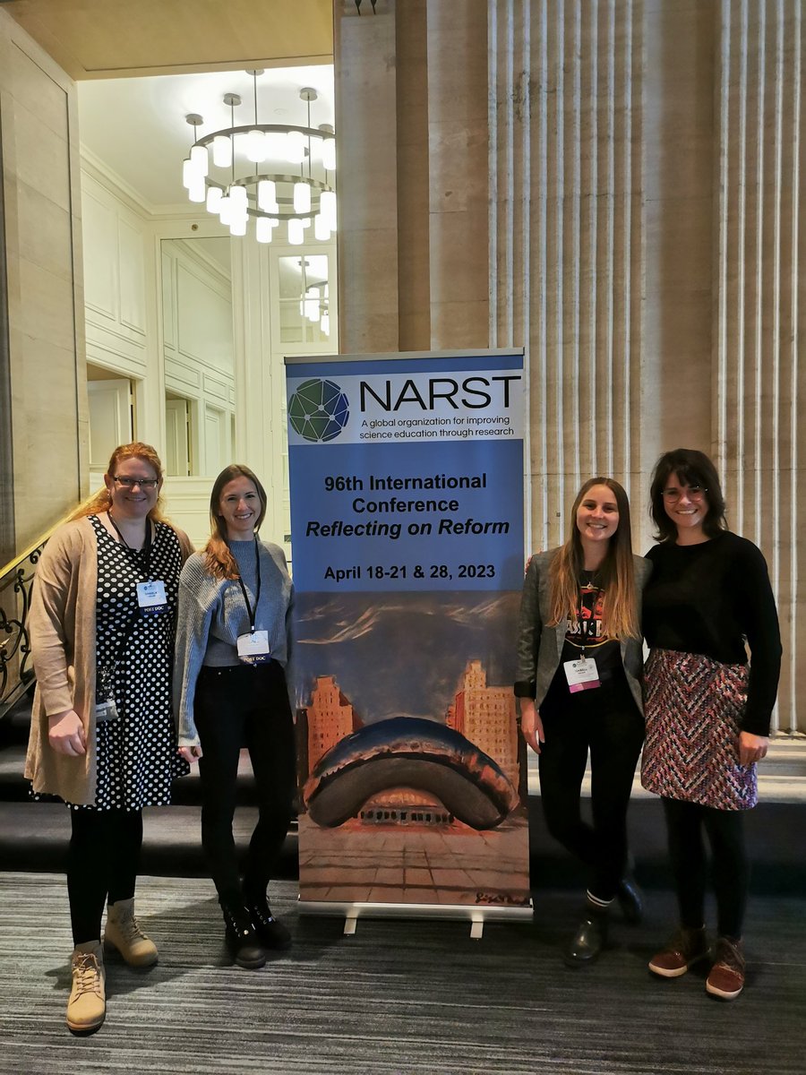 @Isabell_Adler, @CaroGarrecht, Kathryn Leve and I from the Department of Biology Education @IPN_Kiel had a wonderful time at #NARST23 with lots of discussions around evolution or climate education. Hopefully some of us can/will join the next Narst in Denver 🤞🏻