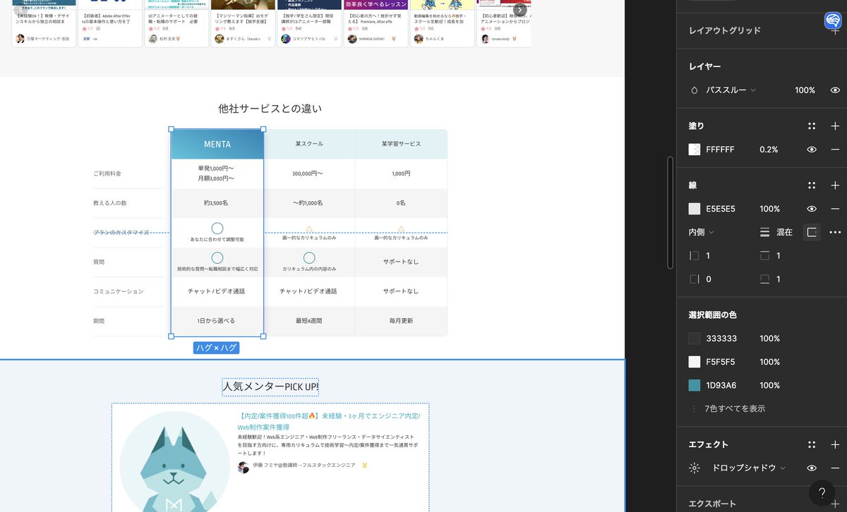 なにこれすごい。

URLをいれるだけでFigmaのデザインデータに変換してくれる。これ系のって不完全なものが多いけど再現率高い。ドロップシャドウとかも設定に落とし込んでる！

html.to.design👇
figma.com/community/plug…