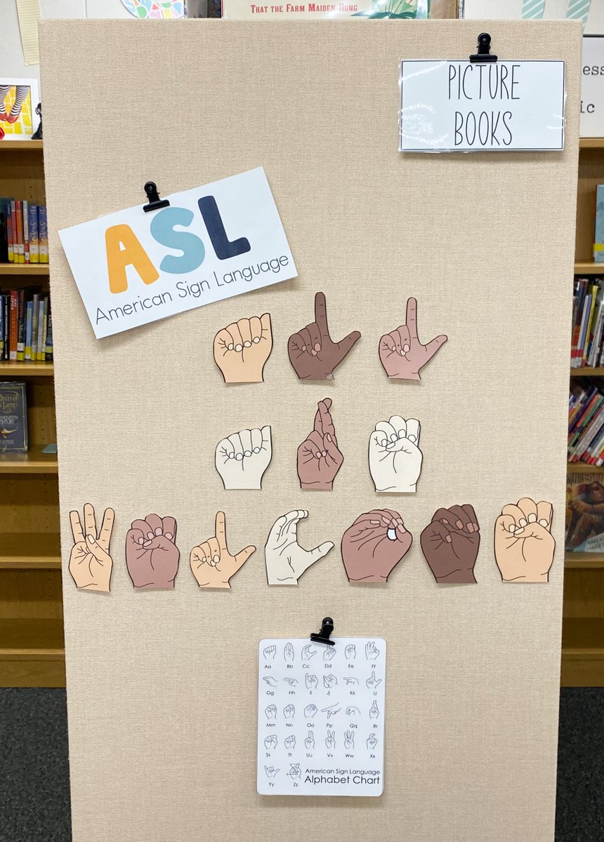 Mrs. Santa Cruz's 1st graders visited the Library and shared with Mrs. Bobias what they have been learning this month about ASL (American Sign Language). They made a fun craft, do you know what they are signing? hint:❤️ #pathwaytothefuture