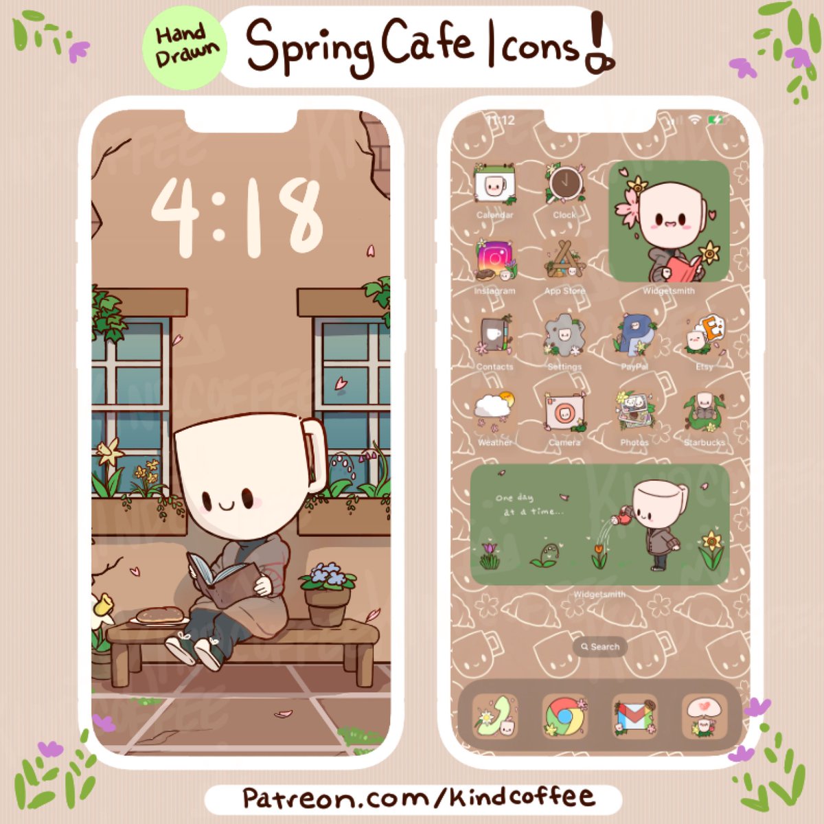 My Spring Cafe Icon pack is now up for sale! Please take a look if you can! Thank you! etsy.com/listing/145226…