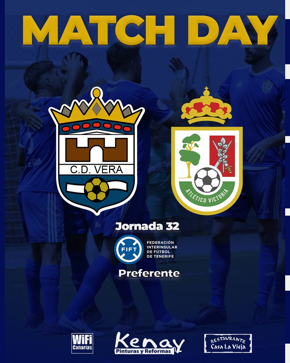 Este es: EL PARTIDO ⚽️

🏆 Preferente | Jornada 32 ⚽️

💙 VAMOS <a href="/cdveraoficial/">CD VERA</a> ‼️

🆚️ #AtléticoVictoria
🕗 Domingo 12.00 horas
📍Nuevo Salvador Ledesma

#soydelVera 🔵