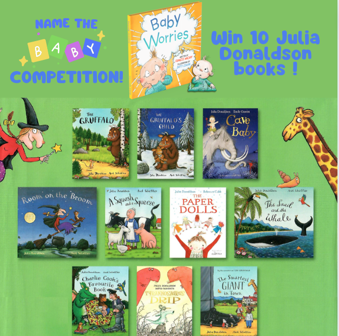francesmackay02's tweet photo. The baby boy in Baby Worries doesn't have a name yet! Invent a name for him and give us a funny, imaginative reason why you have chosen the name and you could win all these books! Send your entry to frances@francesmackay.com before 27th April. Good luck! https://t.co/qp3YEY5WDL