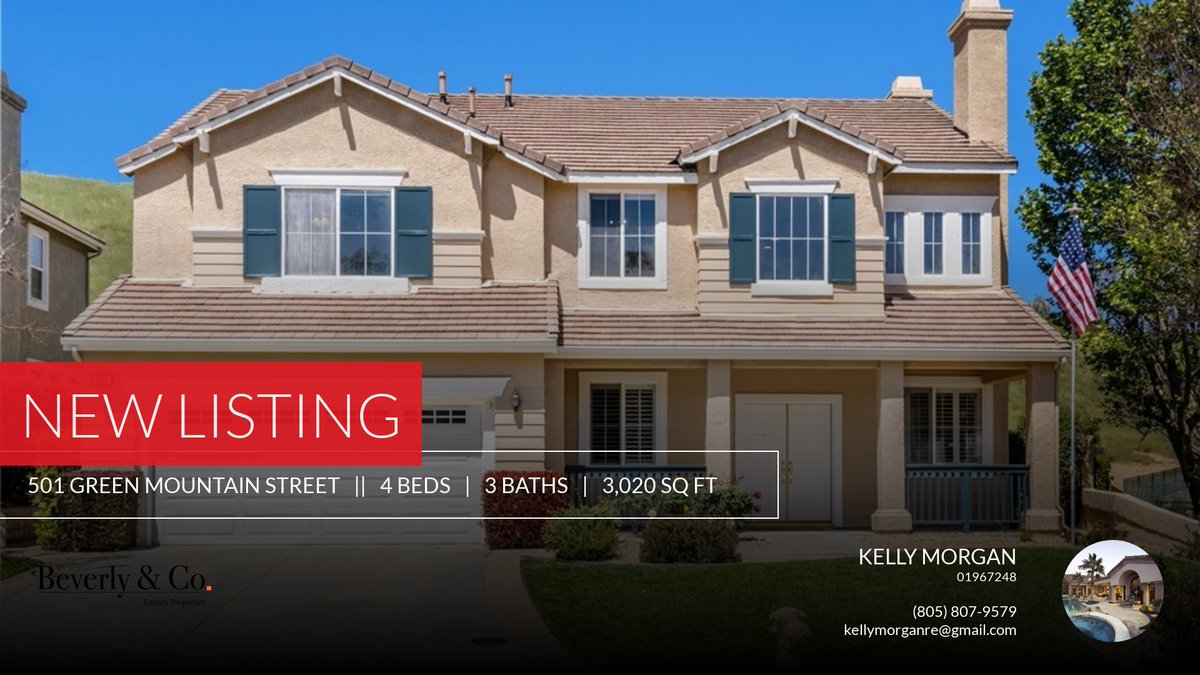 KellyMorganSOLD's tweet photo. 📍 New Listing 📍 Take a look at this fantastic new property that just hit the market located at 501 Green Mountain Street in Simi Valley. Reach out here or at (805) 807-9579 for more information

"Let Me Find You A New Home Today'... https://t.co/3U5bLrUGYA https://t.co/vkM4oYmeMG