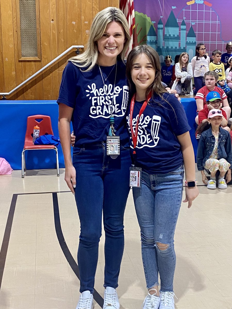 This cute 5th grader rocked it on stage! So honored you picked to be me 🥹💕 #firstgraderocks ❤️