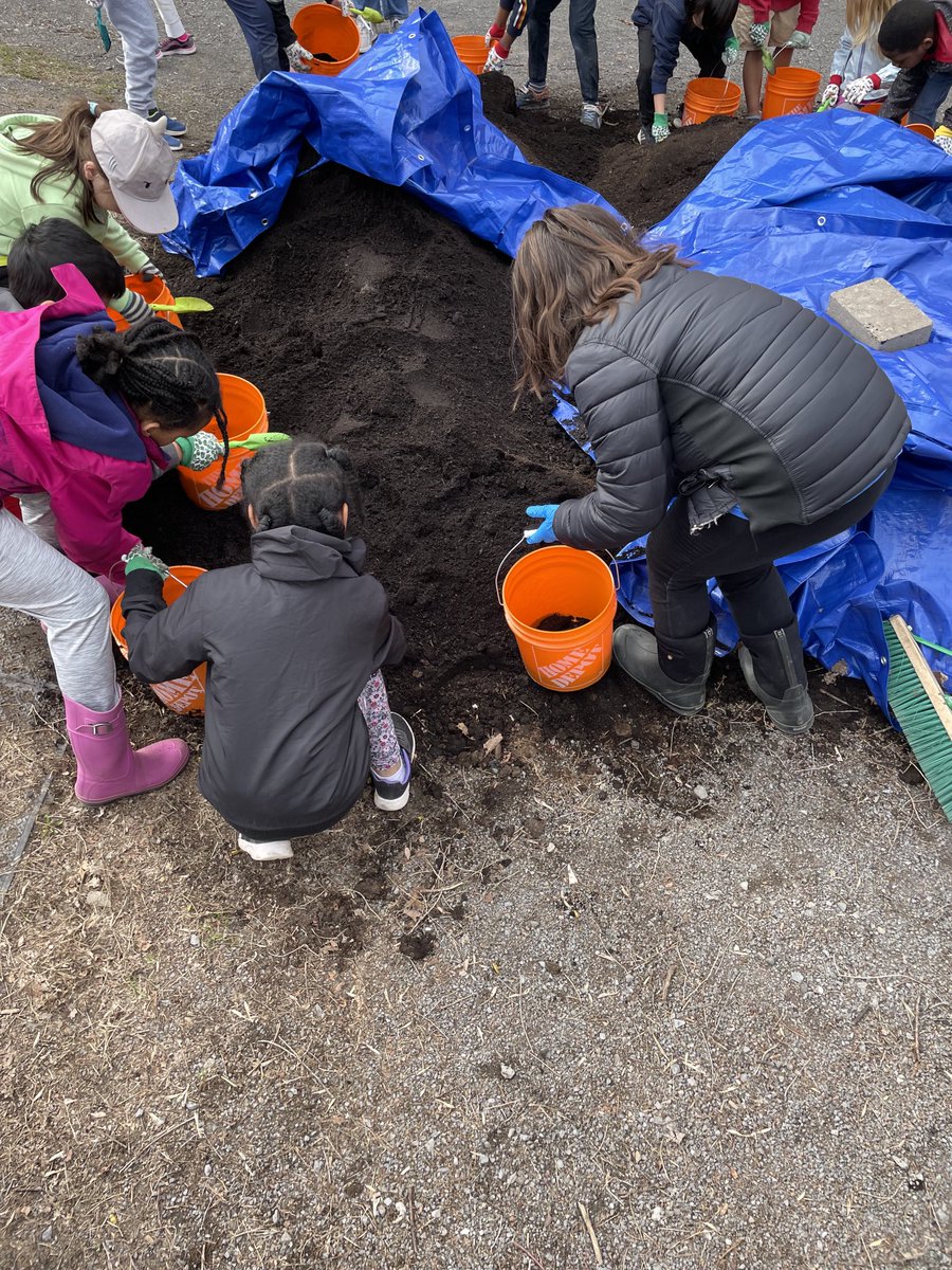 manzolm's tweet photo. Ss worked hard today filling our new garden boxes with fresh soil, ready for our seeds ⁦@StAnthonyOCSB⁩ #Earth Day 🌎 https://t.co/hrvk1Pqha3