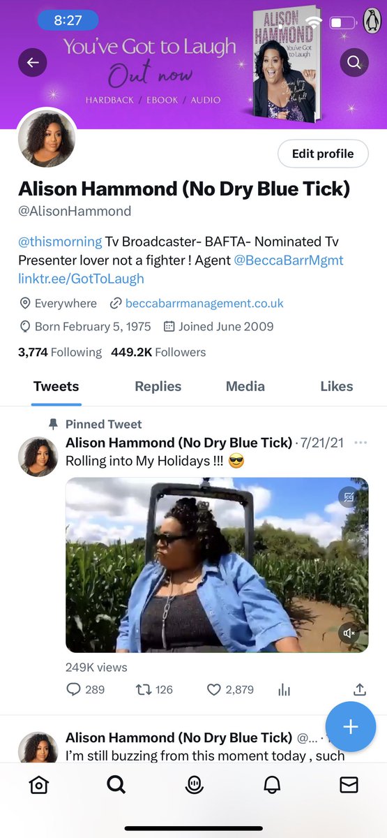 Alison Hammond tweet media
