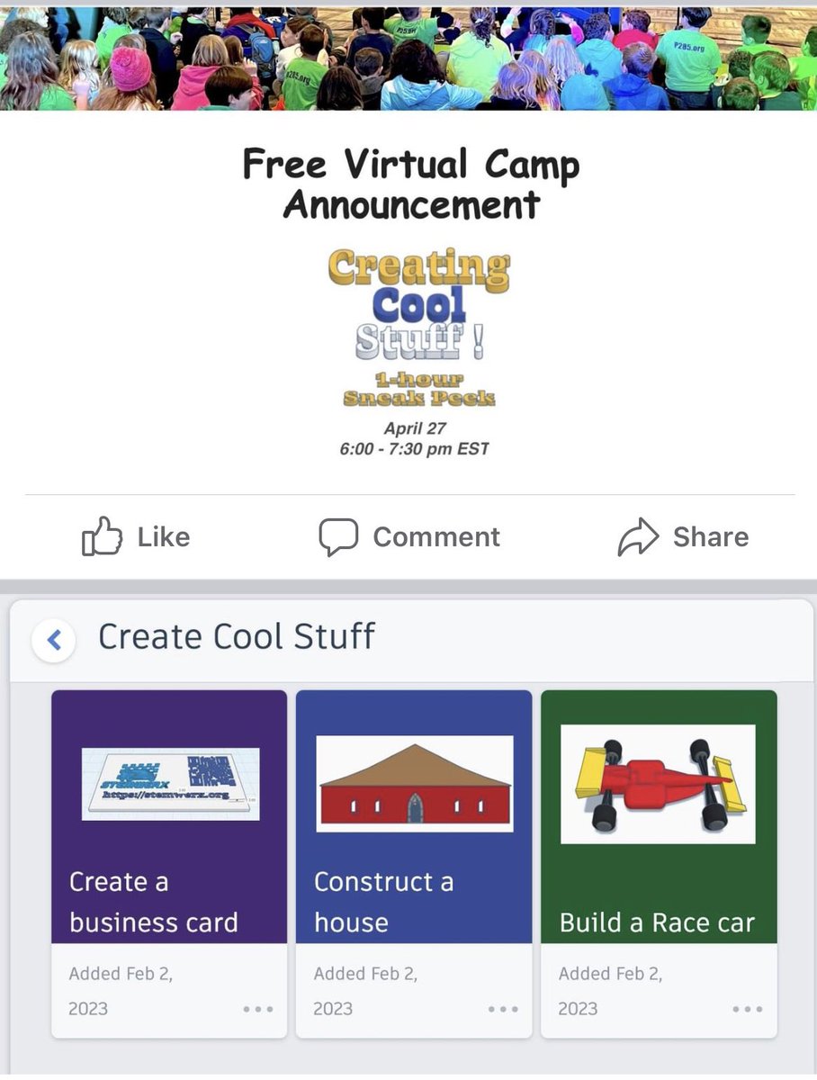 Free Virtual Camp for STEMWERX Fans! My students enjoyed this camp so much, I'm offering it online. Register your child ages 10 - 14 now for a free Sneak Peek on April 27! eventbrite.com/e/601435117627