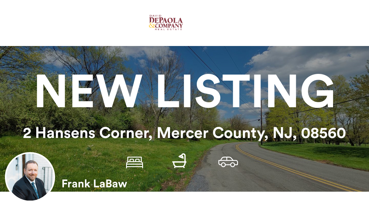 📍 2 Hansens Corner, Mercer County, NJ, 08560

Our agent’s latest listing on RateMyAgent

rma.reviews/IOBWVLCXLVJq

...
#ratemyagent #realestate #David_DePaola_and_Company