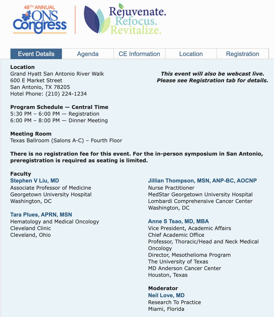 StephenVLiu's tweet photo. Join @PluesTara, @AnneTsao2, Jillian Thompson and me on Friday, April 28th at 6pm CT (live or virtual) with @DrNeilLove and RTP for an engaging session on "What I Tell My Patients" at the @oncologynursing ONS congress in San Antonio. #ONS23 #LCSM
https://t.co/oWO0bTkUep https://t.co/6qBhRE3Iss