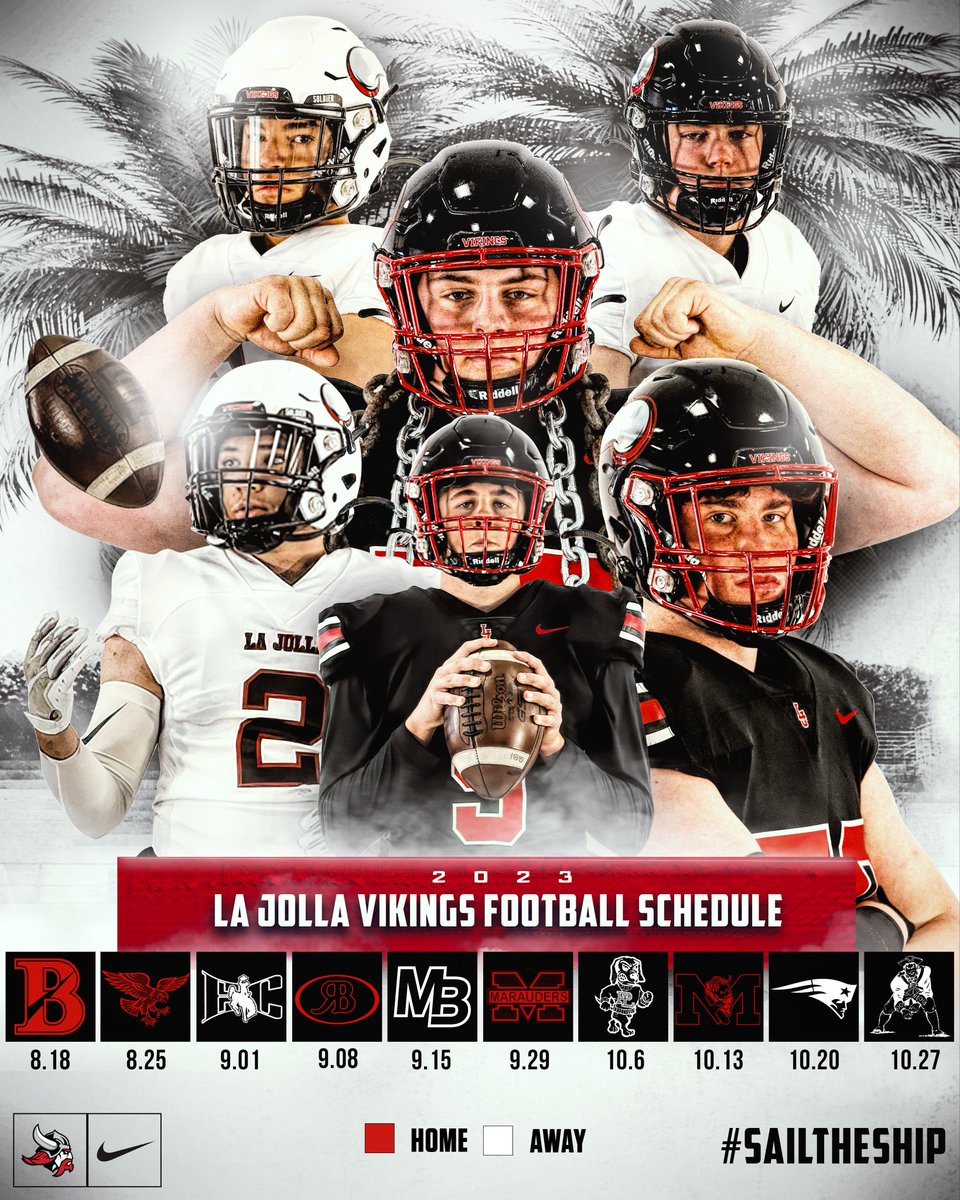 17 More Friday's 🍿
<a href="/LJHSVIKINGFB/">La Jolla Vikings Football</a> '23 Game Schedule
Our Graphics Team stays Undefeated!
<a href="/EV4Graphics/">Coach KIKI - EV4Graphics</a> <a href="/BroomfieldTaj/">Taj Broomfield</a>
#eleVate #sailtheship 
📸 <a href="/Jtruong53/">Justin Truong</a>