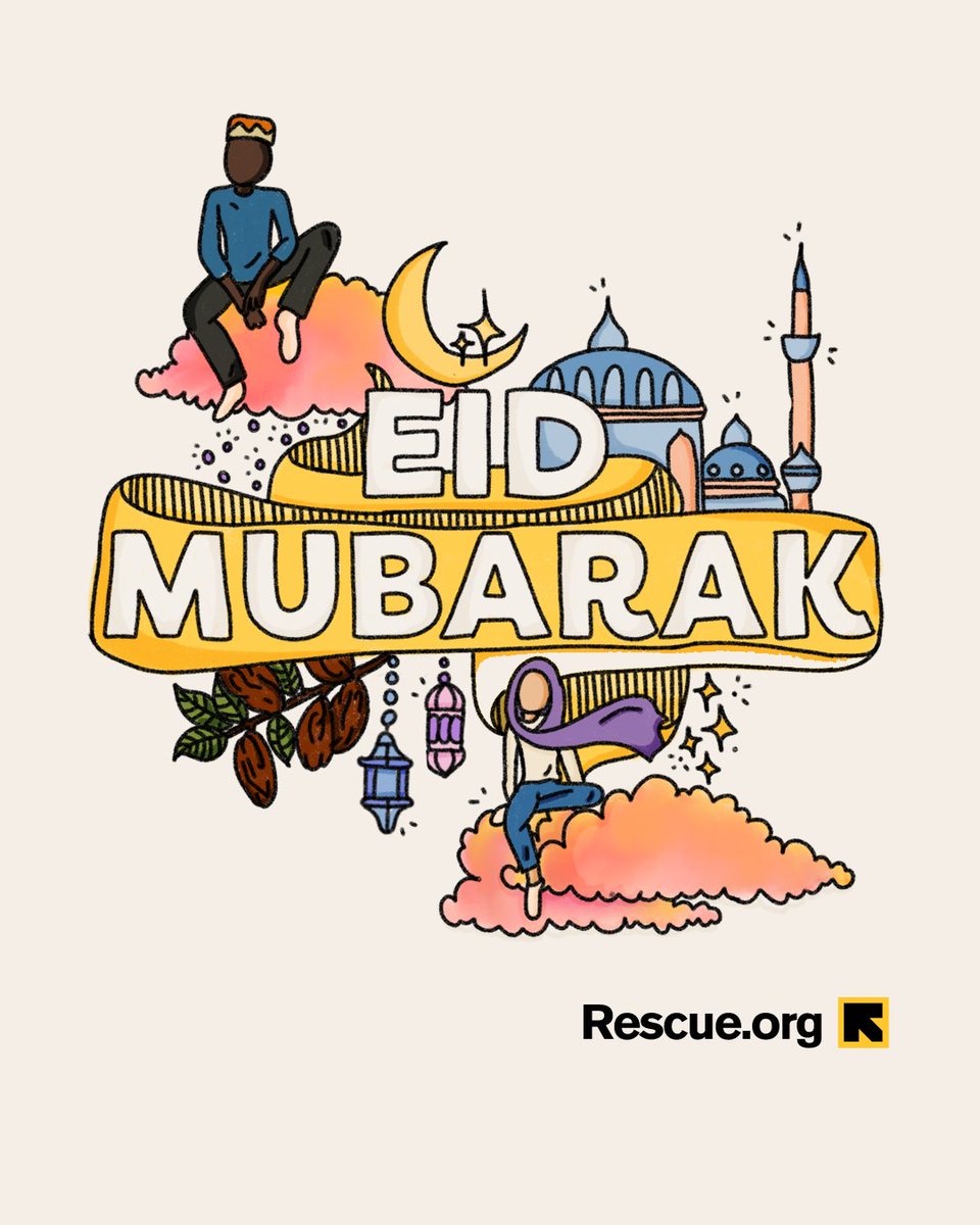 We wish all IRC clients, staff, supporters and people who celebrate around the world a blessed #EidMubarak! 🌙

تهنئ لجنة الإنقاذ الدولية جميع الذين نعمل معهم وموظفينا وداعمينا والأشخاص الذين يحتفلون في جميع أنحاء العالم بحلول #عيد_الفطر_المبارك. كل عام وأنتم بخير! 🌙