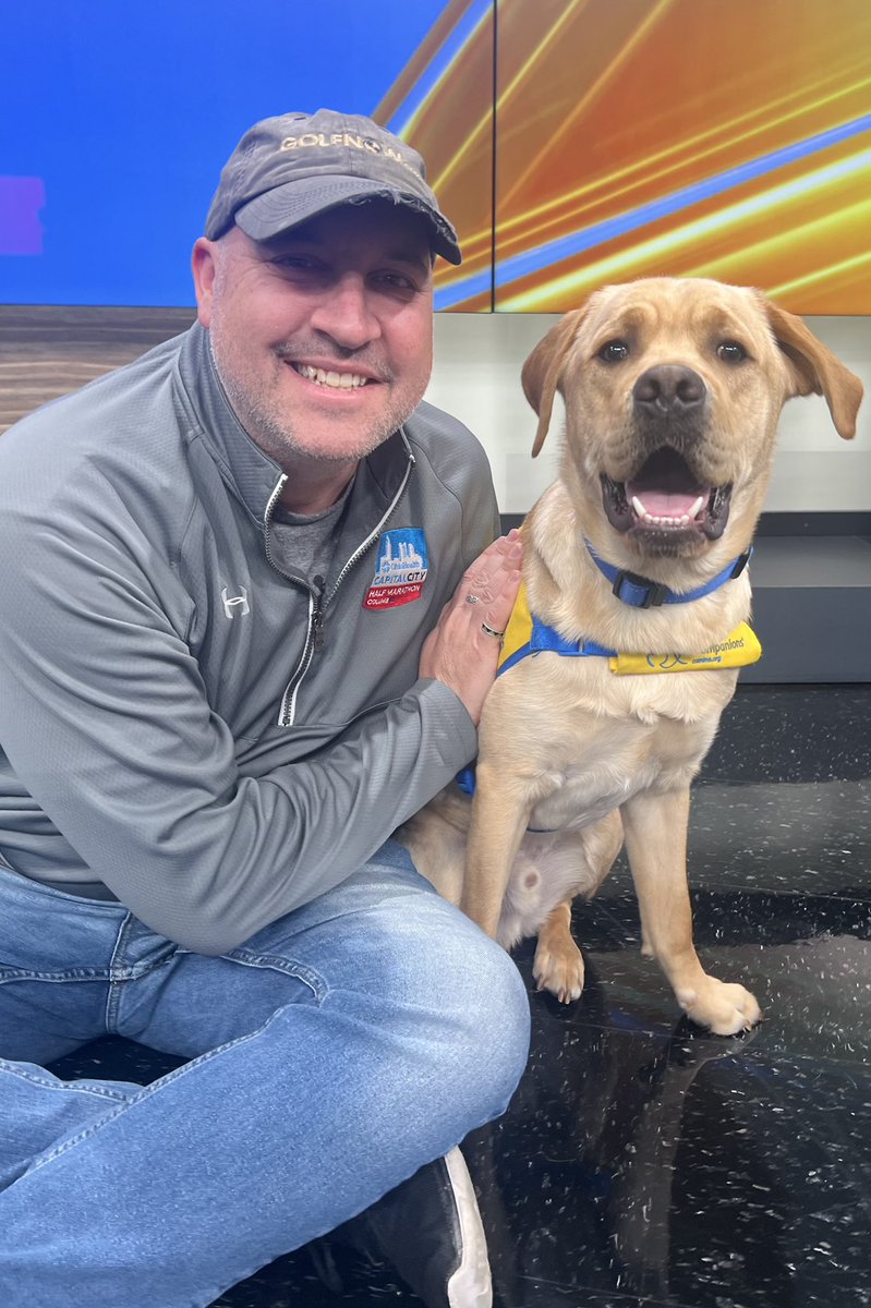 ajconn95's tweet photo. Our puppy with a purpose had an extra spring in his step this morning. 🐶 @nbc4i @canineorg  #brutus https://t.co/roLUAWd1sg