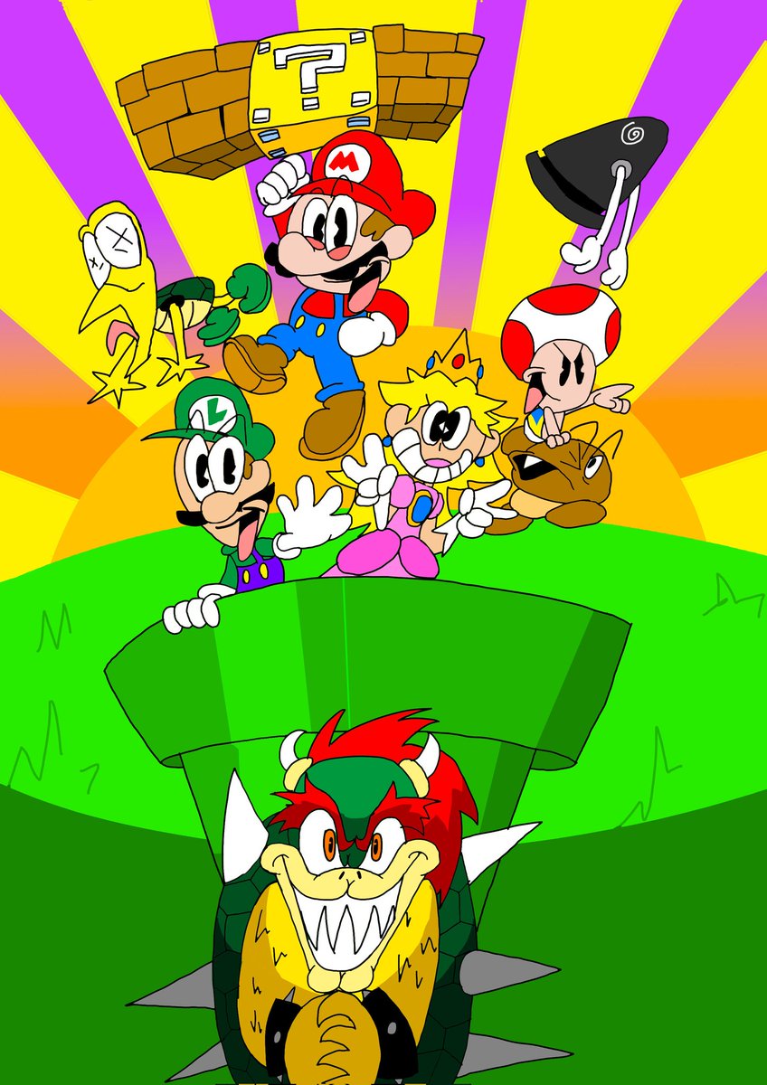 COMICMANSTUDIO's tweet photo. @XtremeXavier This is how I draw the Mario crew (as of now) https://t.co/usXotCnrIy
