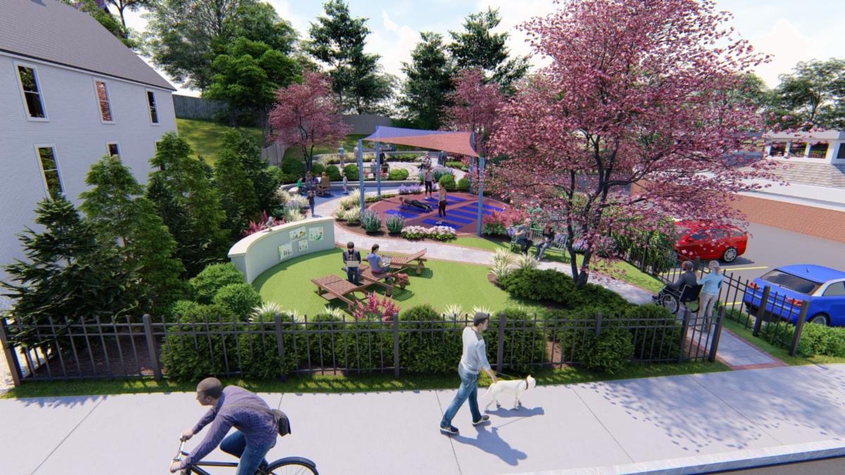 bbs_arch's tweet photo. In honor of earth day we are celebrating some great outdoor spaces we are creating with our clients!  This project at the Port Jefferson Free Library will be completed later this year and will feature areas for crafts, story time, fitness, quiet reflection &amp; nature learning. https://t.co/safOtkfkkA