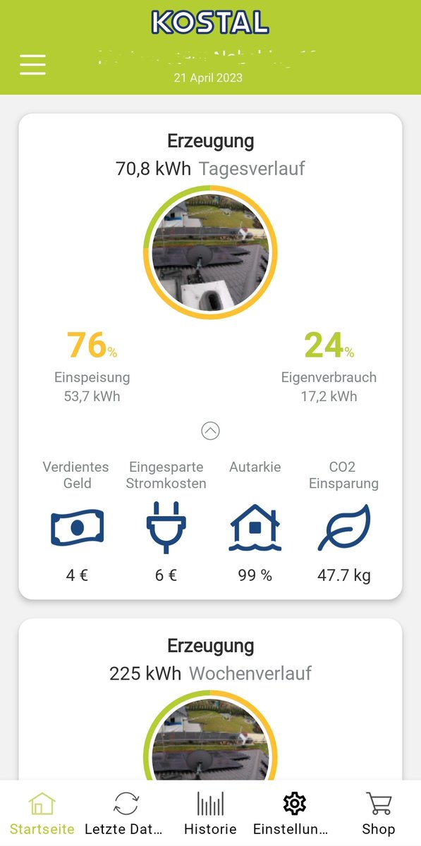 Heute kam mal wieder richtig die Sonne raus 🌞 wir konnten mehr als 70 kWh erzeugen. Der Speicher ist auch gefüllt und reicht bis morgen früh. 
#Photovoltaik #Energiewende