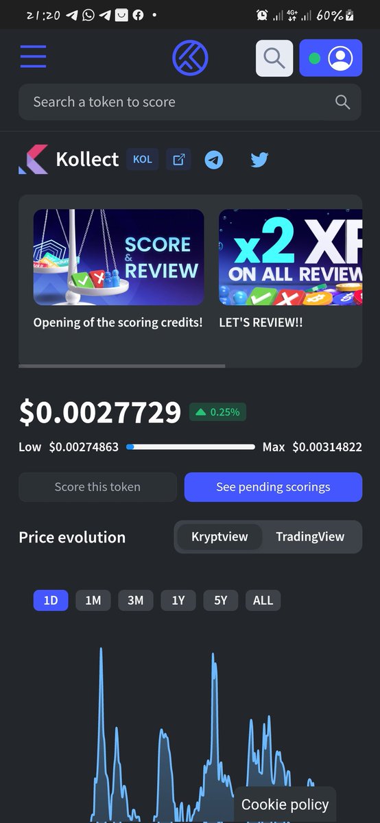Donchrispy's tweet photo. I scored the @kollect_cards token on the @theKryptview app today and discovered that @kollect_cards is the NFT hub and metaverse playground that brings life and adds value to users NFT collections. 
@theKryptview #Kryptview #DYOR #Research2Earn @kollect_cards #Kollect https://t.co/AMJ2LwBugu