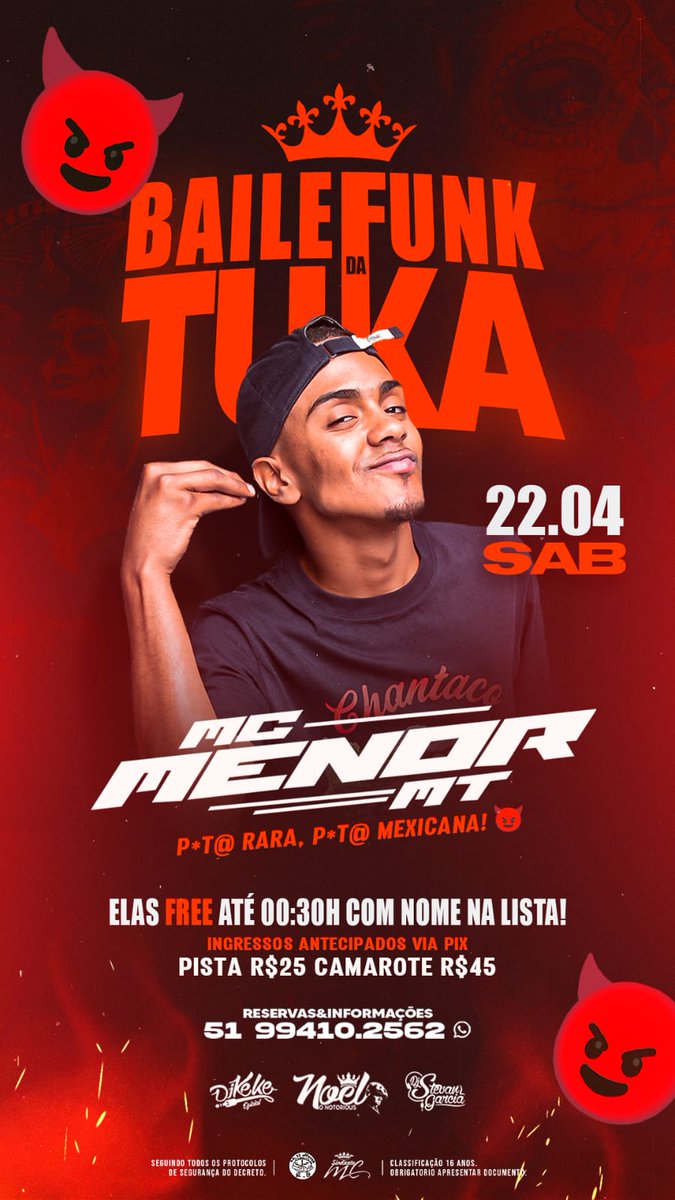 _BaileDaTuka's tweet photo. Neste sábado Mc Menor MT no baile da tuka, p*t@ rara p*t@ mexicana 😈 https://t.co/wGS32h4lop