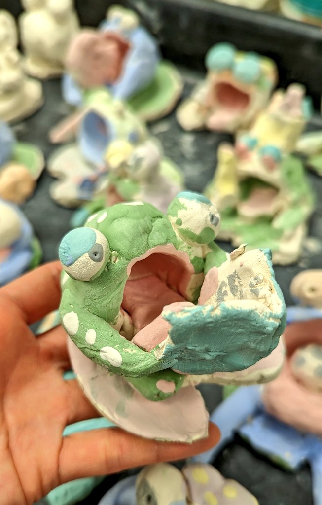 Can't wait to see these little characters after the last firing! @MissDombrowski2 #IvyHillLeague