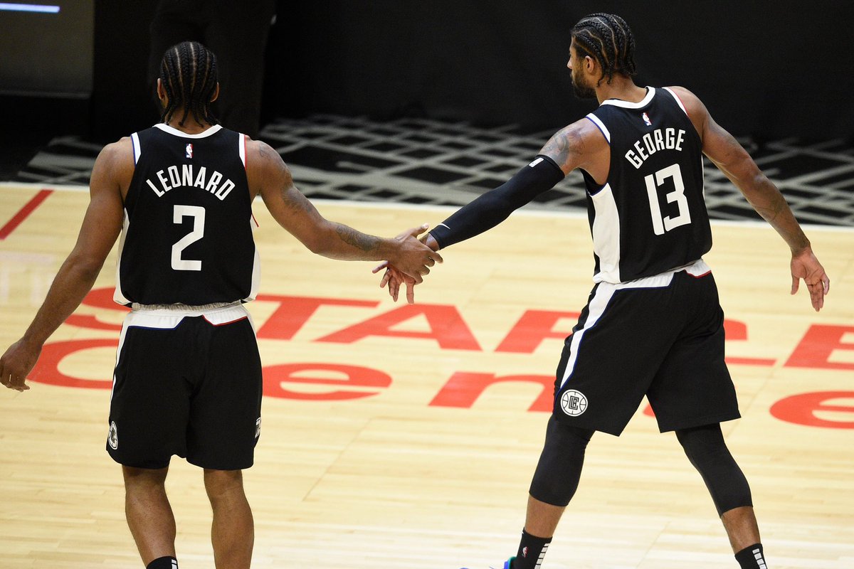 Jacobtheclipper's tweet photo. The last time PG and Kawhi played a playoff game together was 676 days ago. Being a Clipper fan is not for the WEAK. https://t.co/HchoZlbBMO