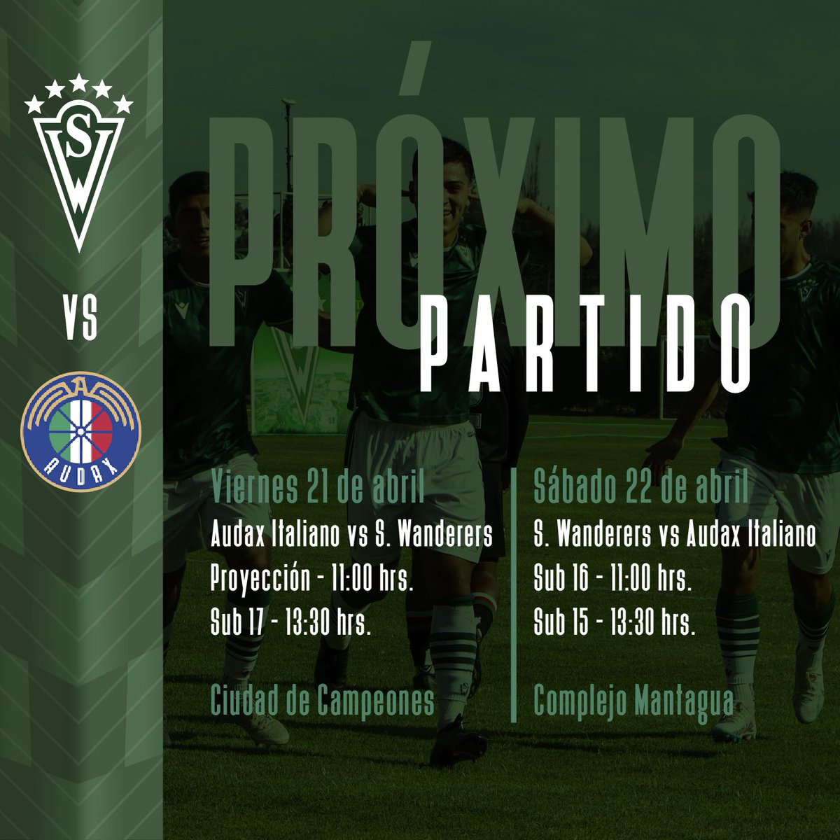 swanderers's tweet photo. #ProgramaciónSW: La cantera salta a la cancha ¡Con Honor, con Valor! https://t.co/Ik0iXc7Ee2