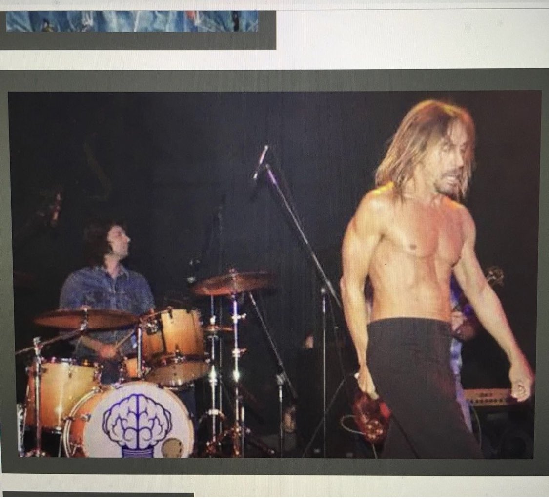 Happy bday to the legend that is Iggy Pop. Getting to drum for him was def a highlight of my musical journey.  