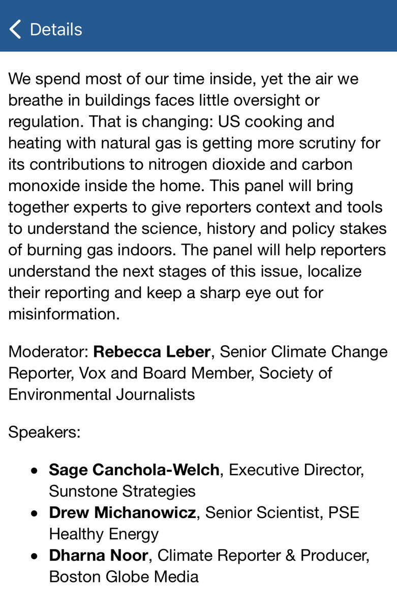 Interesting comms strategy to host a “cooking with petroleum” “beat dinner” for environmental reporters at #SEJ2023 the night before a panel on gas cooking and its negative health impacts.

Yes, it was cancelled
