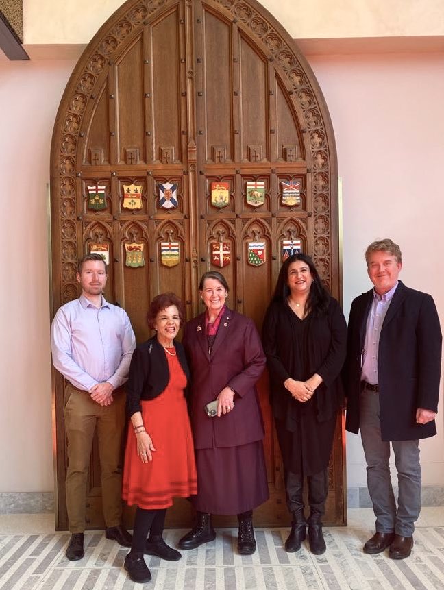 kylecmatthews's tweet photo. Thank you ⁦@SenMarilou⁩ and ⁦@SenJaffer⁩ for meeting with me, ⁦@savita_pawnday⁩ ⁦@ctuckwood⁩ to discuss human rights, including the plight of Afghan women and the crisis in Khartoum. ⁦@MIGSinstitute⁩ ⁦@GCR2P⁩  ⁦@SentinelProject⁩ https://t.co/FcihXkF927