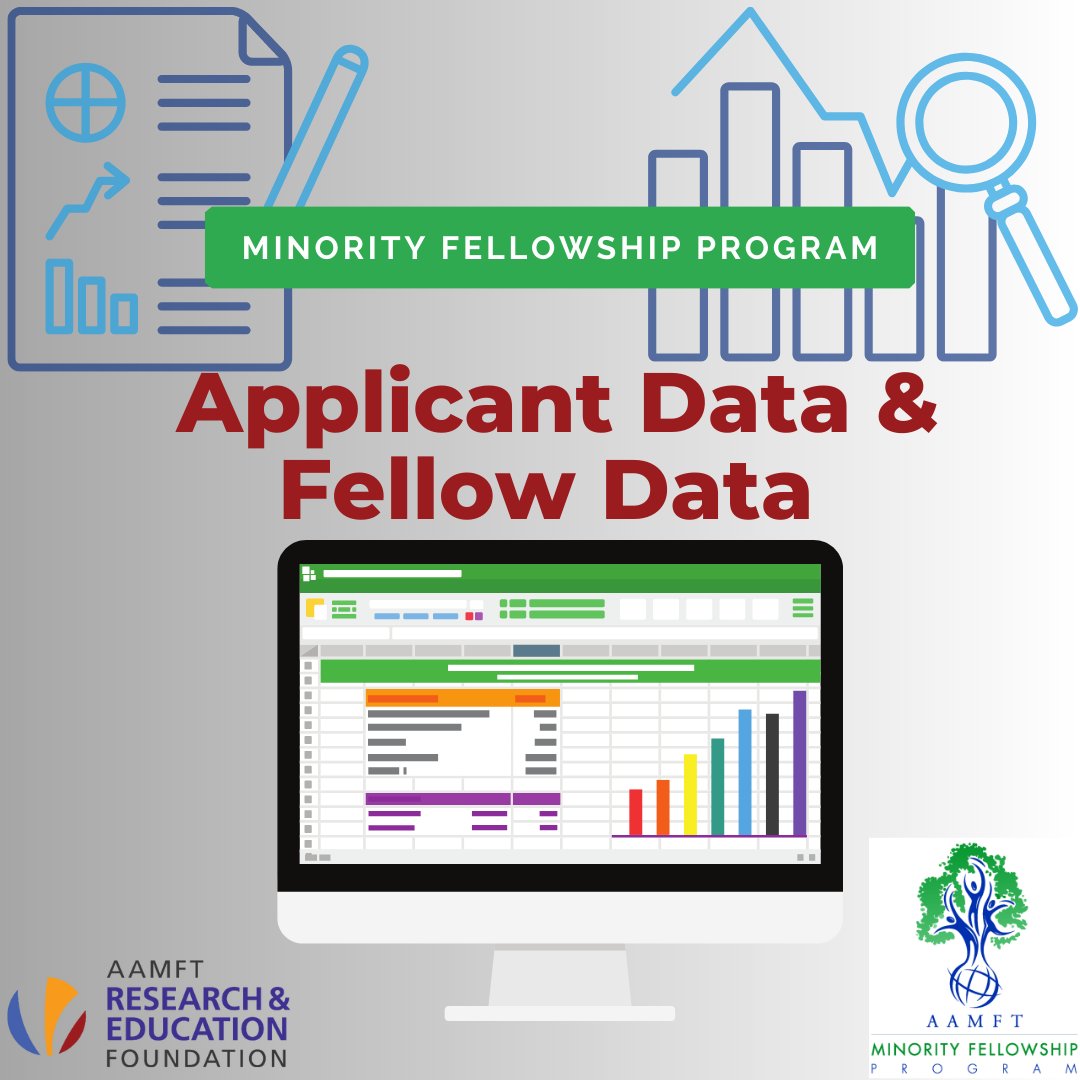 TheAAMFT's tweet photo. The Minority Fellowship Program (MFP) Applicant and Fellow Data outlines analytics on MFP Fellows from 2007 to present. Check out the updates!

https://t.co/UbwGNHn8jb

#MFPData #MFP #MinorityFellowProgram
#MFPMasters #MFPMentors
 #MarriageAndFamilyTherapist 
#MFT #mentalhealth https://t.co/IVTL3kItyf