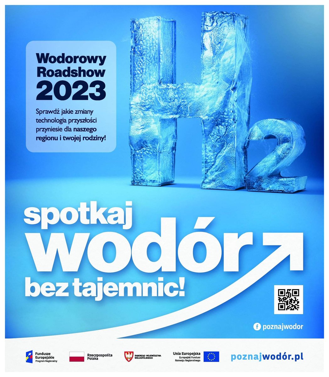 PoznajWodor's tweet photo. [1/2] Wracamy!✊️ Po raz kolejny spróbujemy sprawić, aby o technologii wodorowej dowiedziała się cała Wielkopolska!💙 Poznaj Wodór Roadshow 2023 to wydarzenie, które odbędzie już w maju dzięki inicjatywie UMWW w Poznaniu. Roadshow to cykl darmowych imprez, mających na celu https://t.co/WilXXikL96